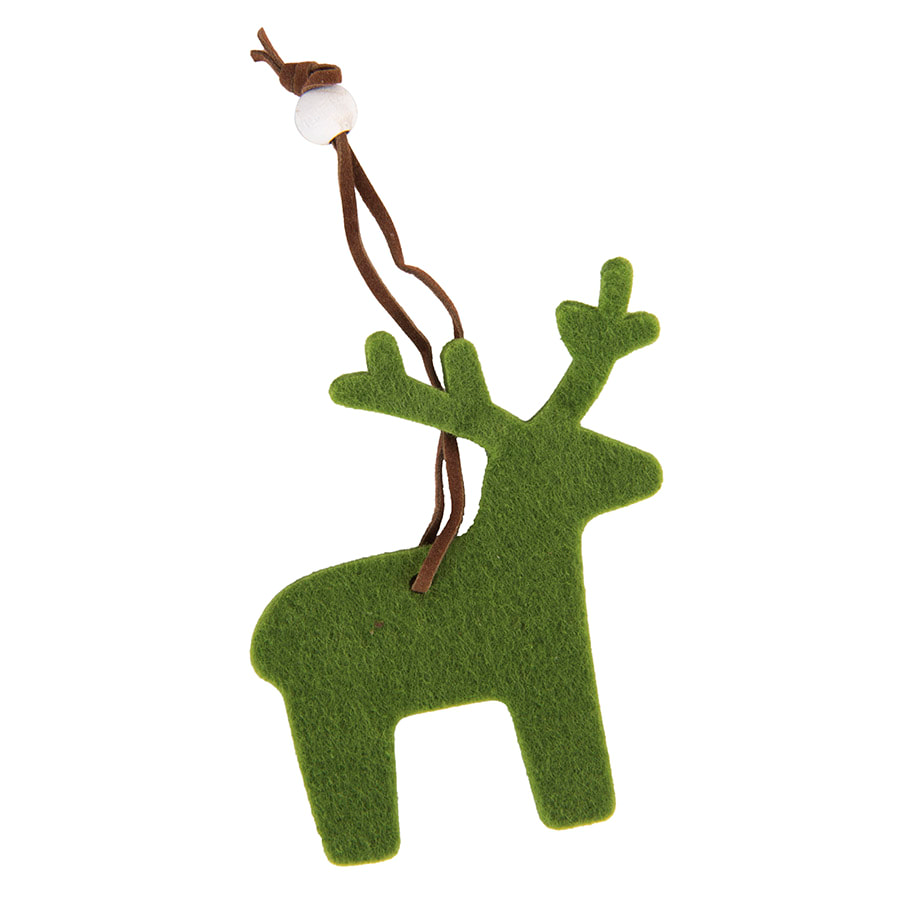 Украшение на елку "Елочка"; 9х9х0,3см; фетр; шелкография