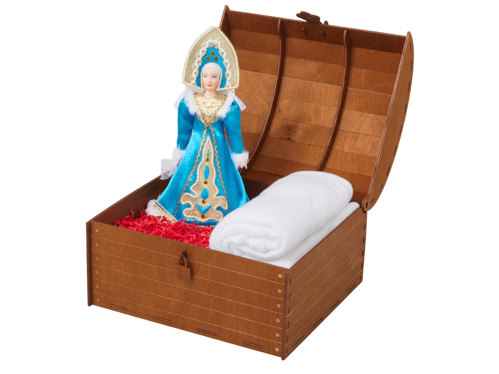 Подарочный набор: кукла фарфоровая, плед флисовый