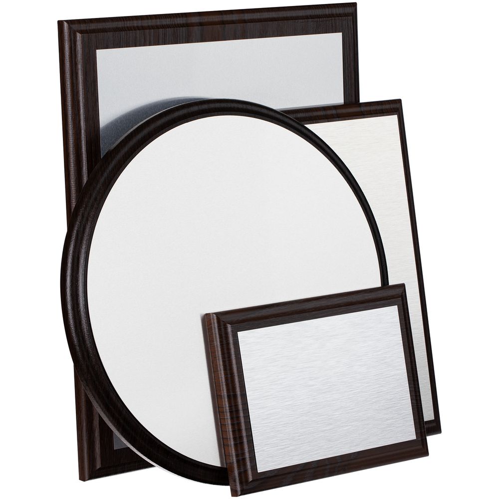 Плакетка Plaque, большая, вишня с серебристой пластиной