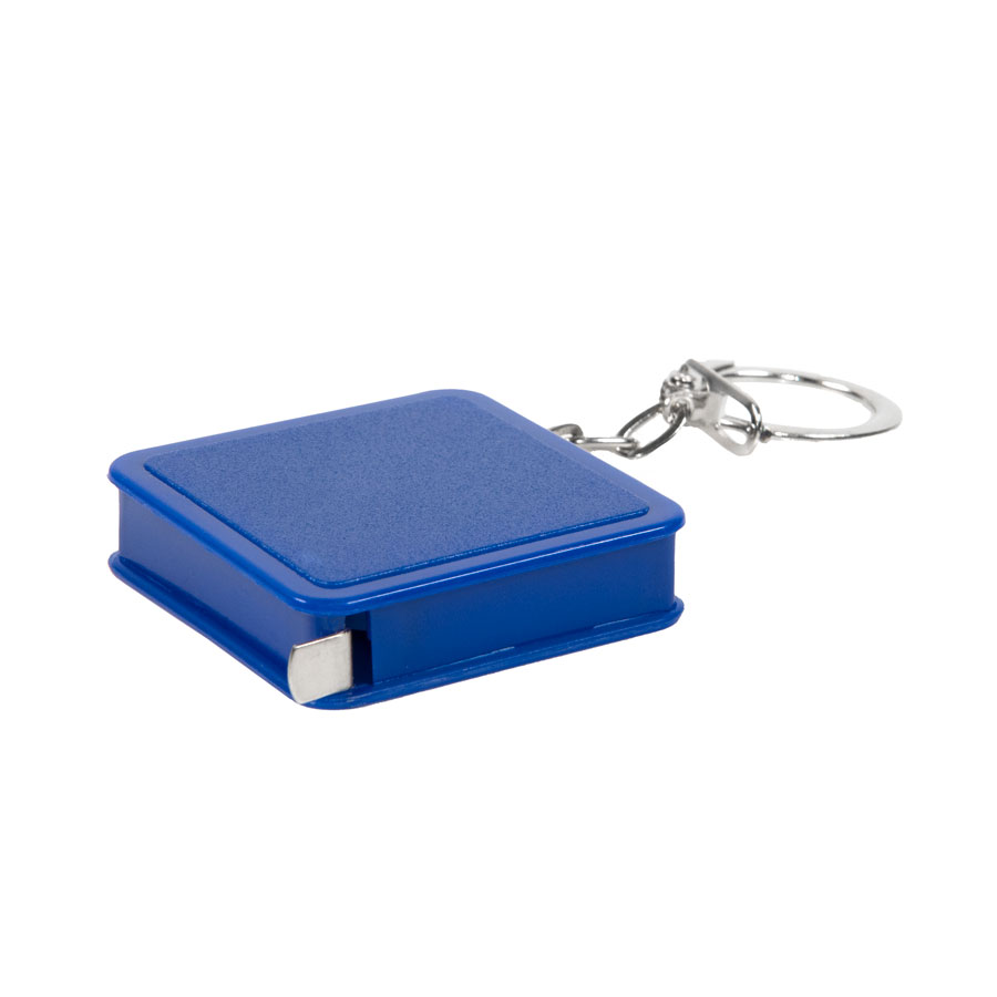 Брелок-рулетка (1 м); черный; 4х4х1 см; пластик