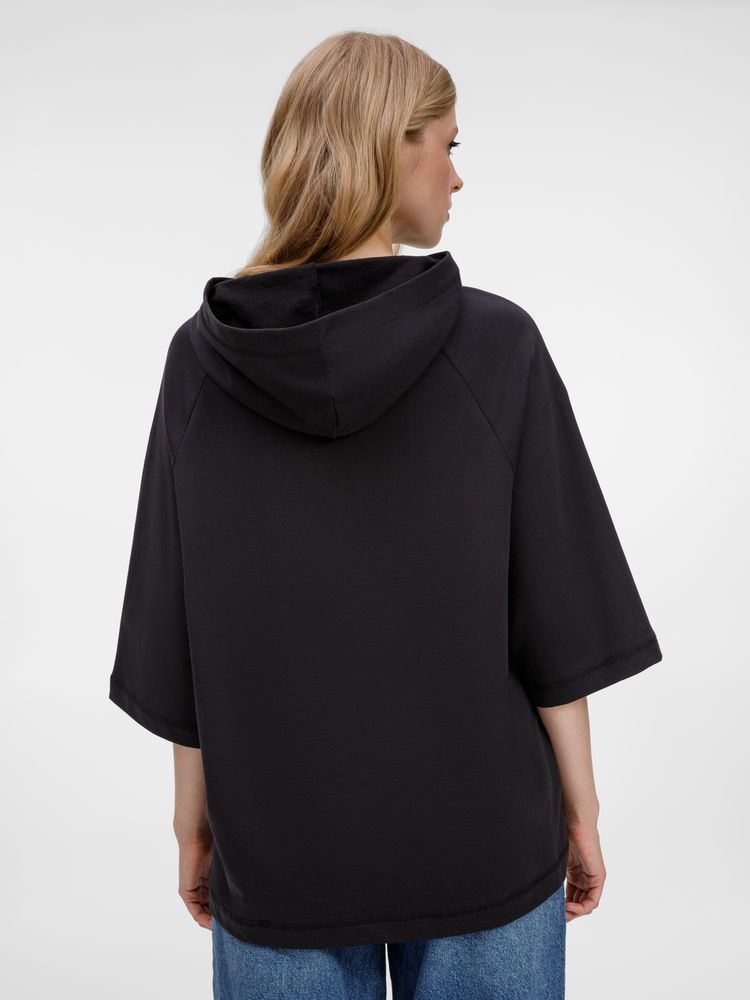 Футболка оверсайз унисекс с капюшоном Neofit, черная