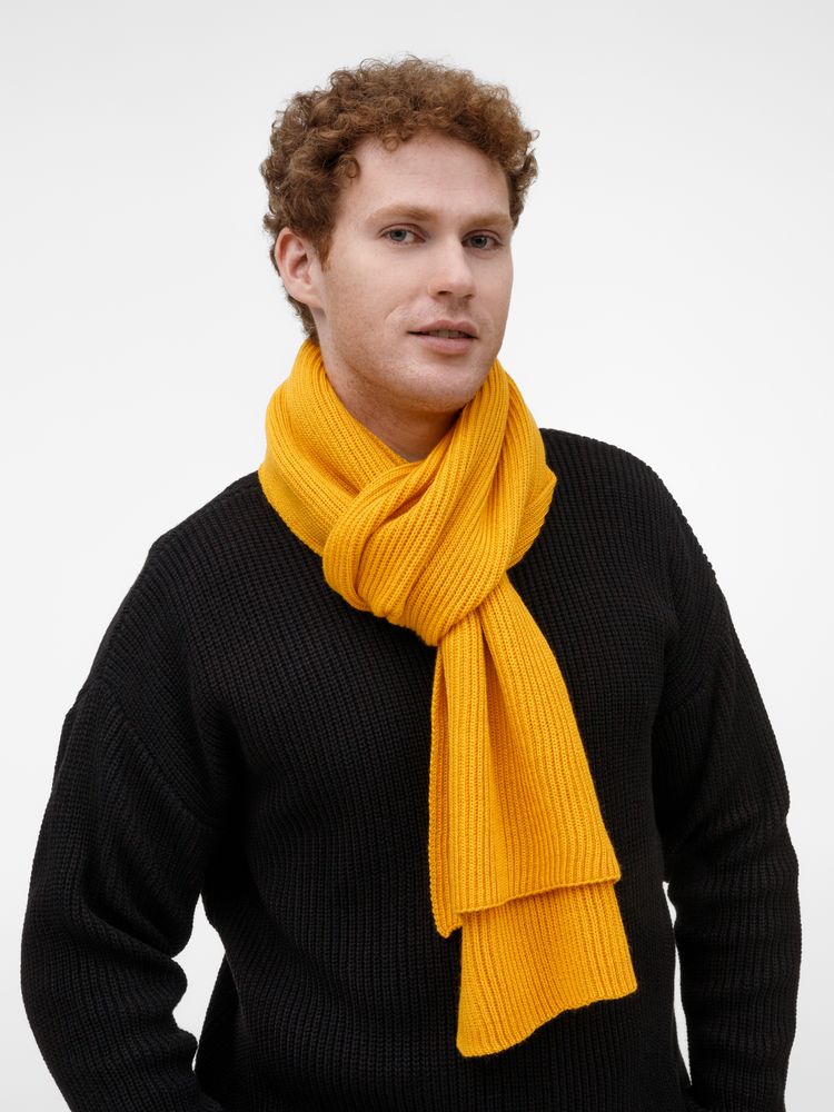 Шарф Nobilis Mono, желтый (медовый)