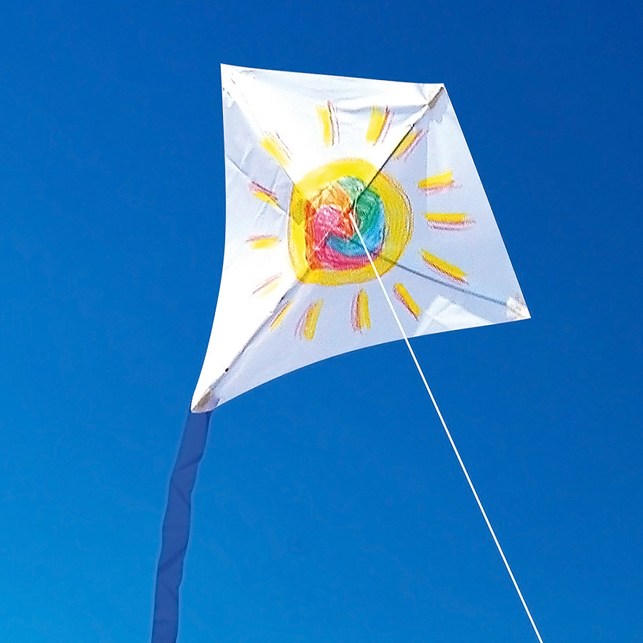 Воздушный змей "РОМБ";  красный; 70*60 см; полиэстер; шелкография