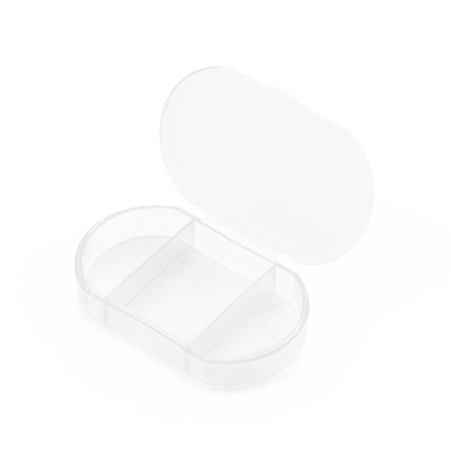 Витаминница TRIZONE, 3 отсека; 6 x 1.3 x 3.9 см; пластик, белая