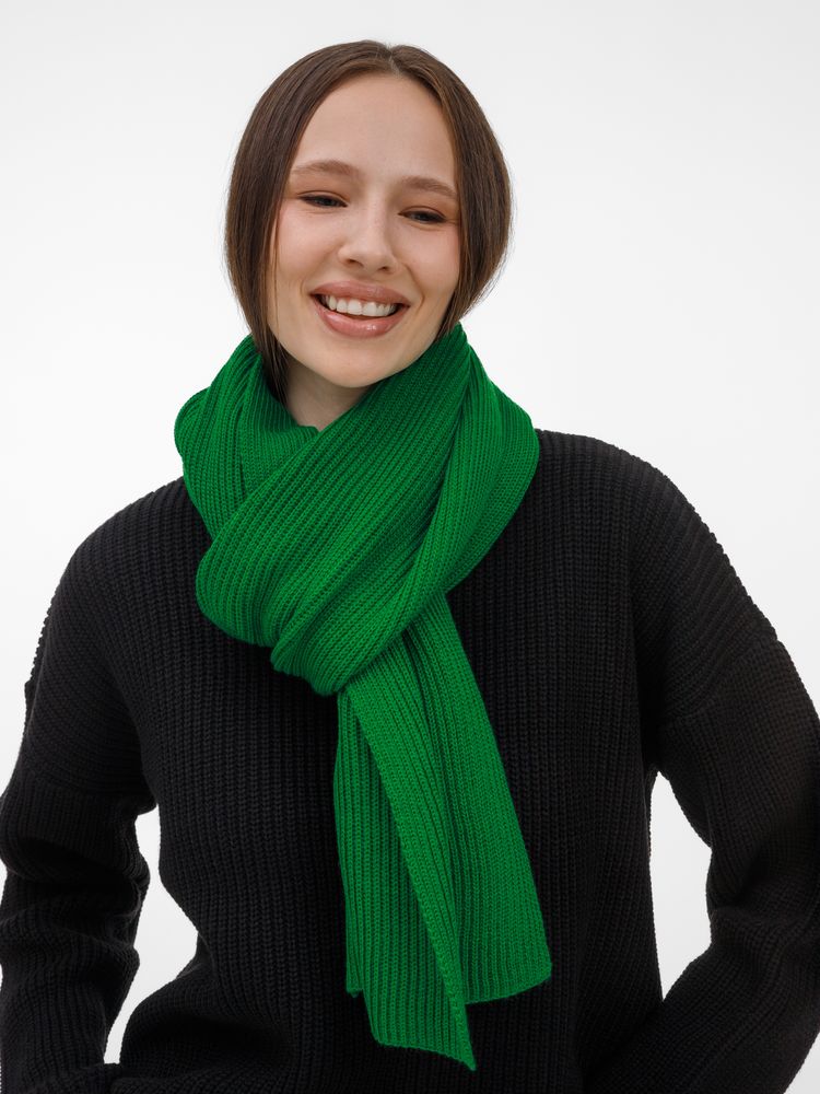 Шарф Nobilis Mono, ярко-зеленый