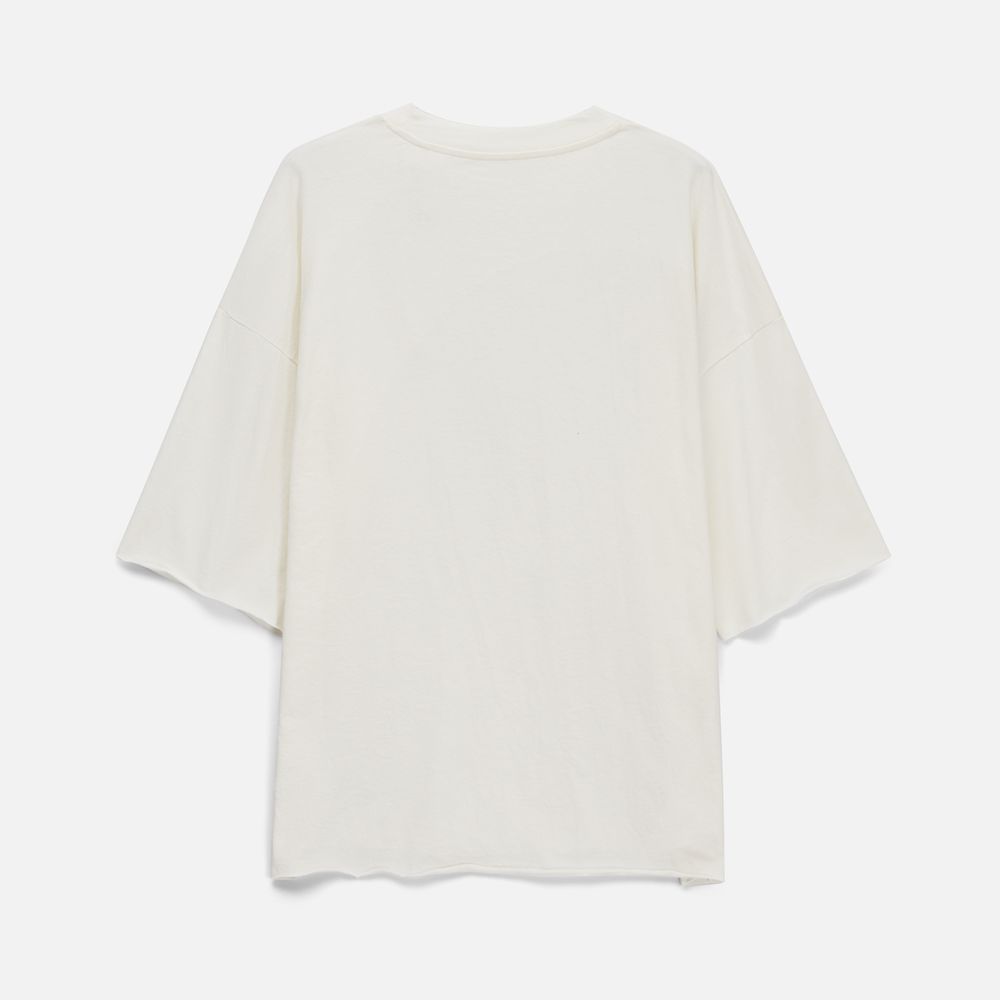 Футболка унисекс оверсайз T1, молочно-белая