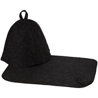 Набор для бани Heat Off с ковриком, серый