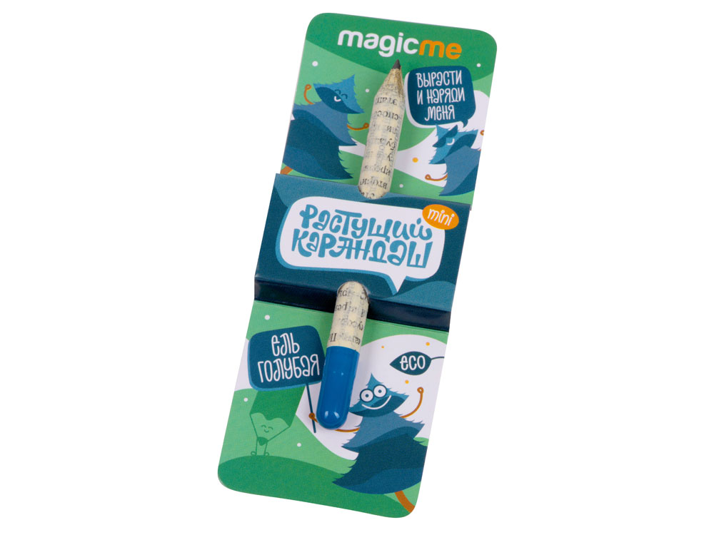 Растущий карандаш mini с семенами ели голубой