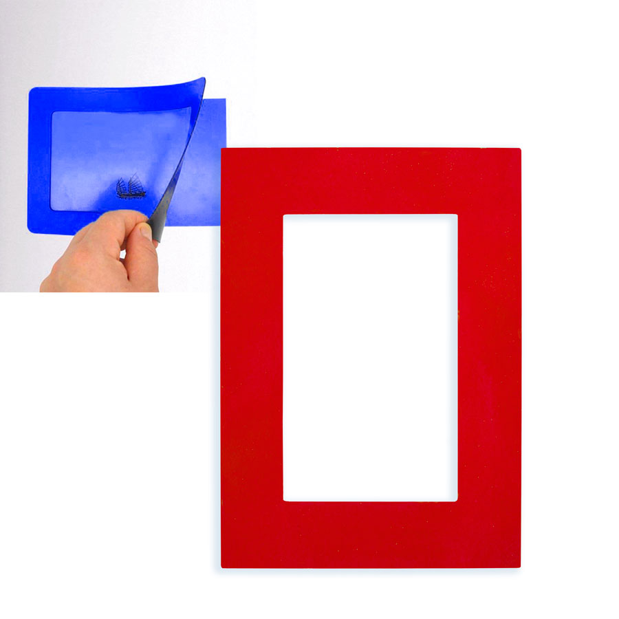 Фоторамка магнитная; белая; 11,5х16,5х0,1см для фото 9х13см; пластик,бумага