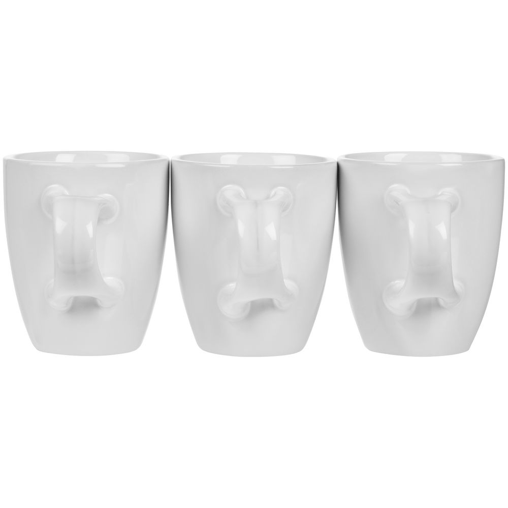 Кофейная кружка Pairy с ложкой, белая с красной