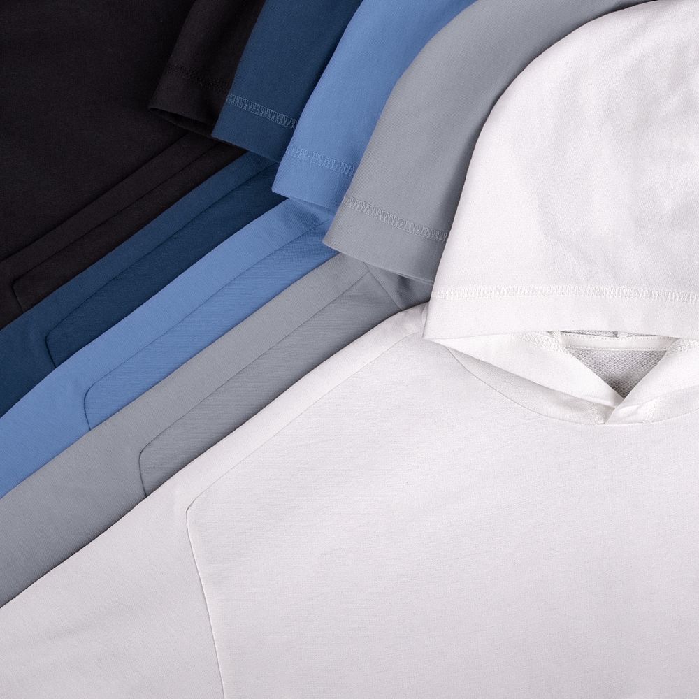 Футболка оверсайз унисекс с капюшоном Neofit, синяя