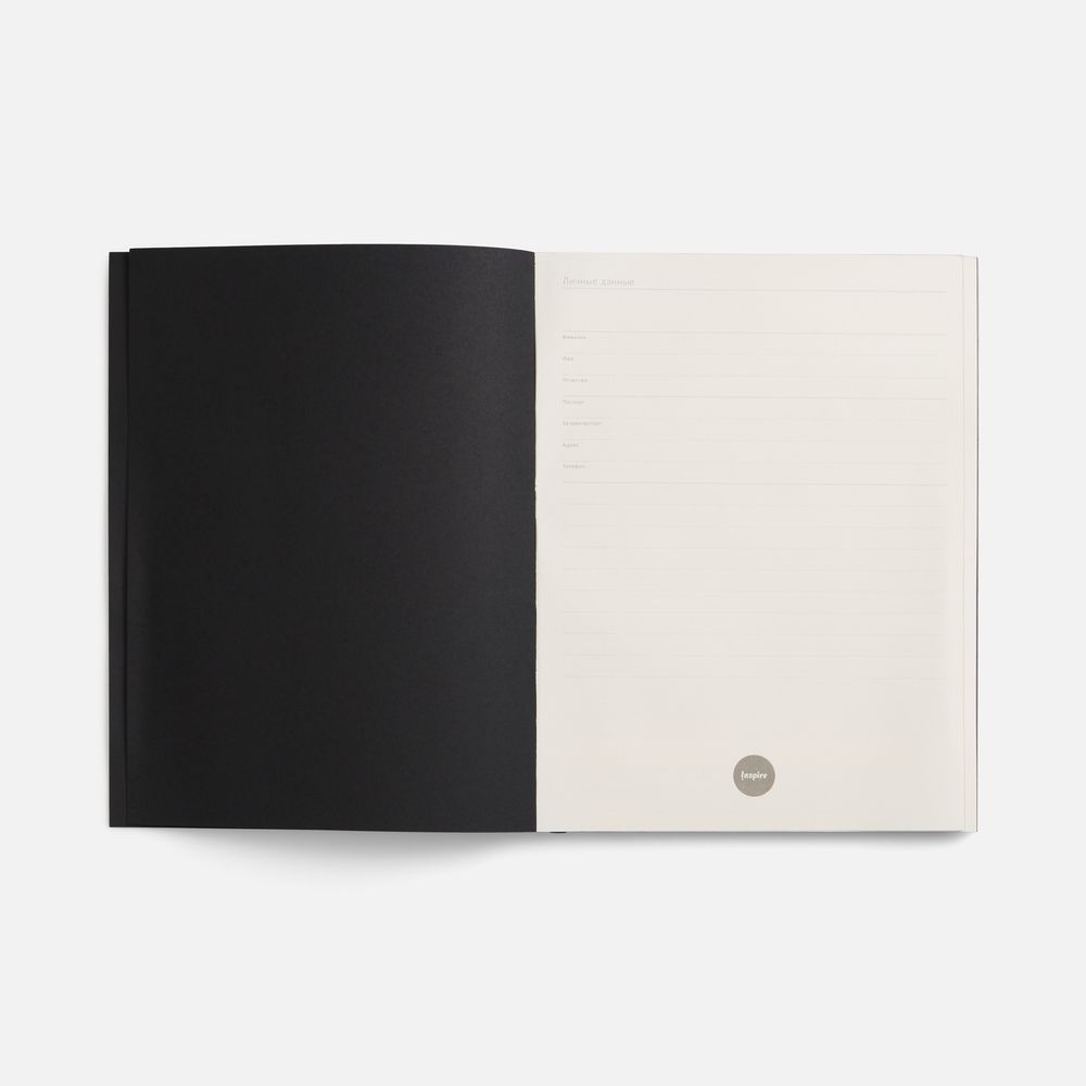 Ежедневник Flat Maxi, недатированный, черный