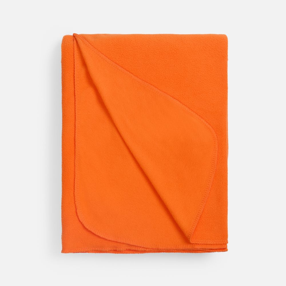 Флисовый плед Warm&Peace, оранжевый