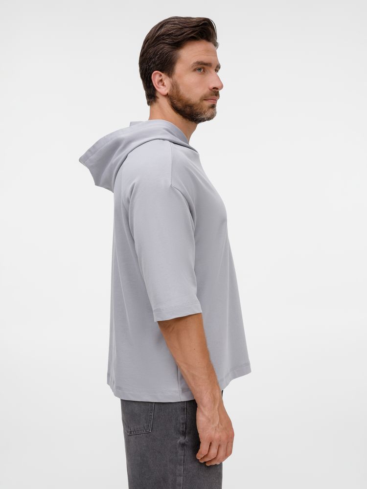 Футболка оверсайз унисекс с капюшоном Neofit, светло-серая