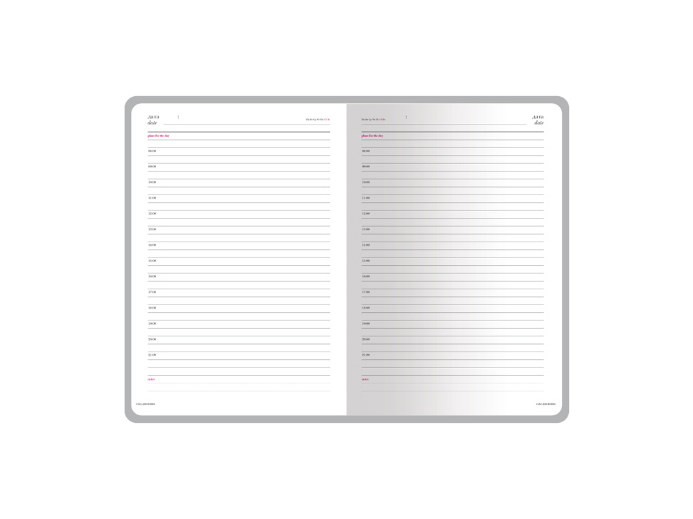 Ежедневник недатированный А5 Sidney Nebraska с золотым срезом и уголками