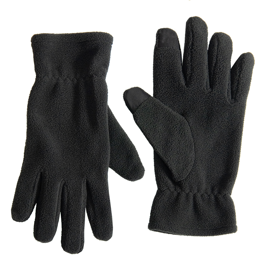 Перчатки флисовые сенсорные TRAIL, темно-синий, S/M, 100% полиэстер, 220 г/м2