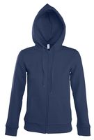 Толстовка женская на молнии с капюшоном Seven Women, серый меланж