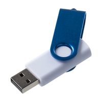 Флешка Twist Color, черная с синим, 8 Гб