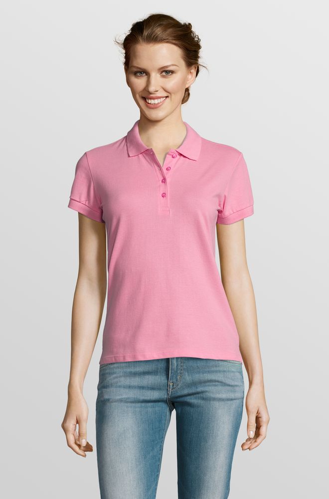 Рубашка поло женская People 210, «розовая орхидея»