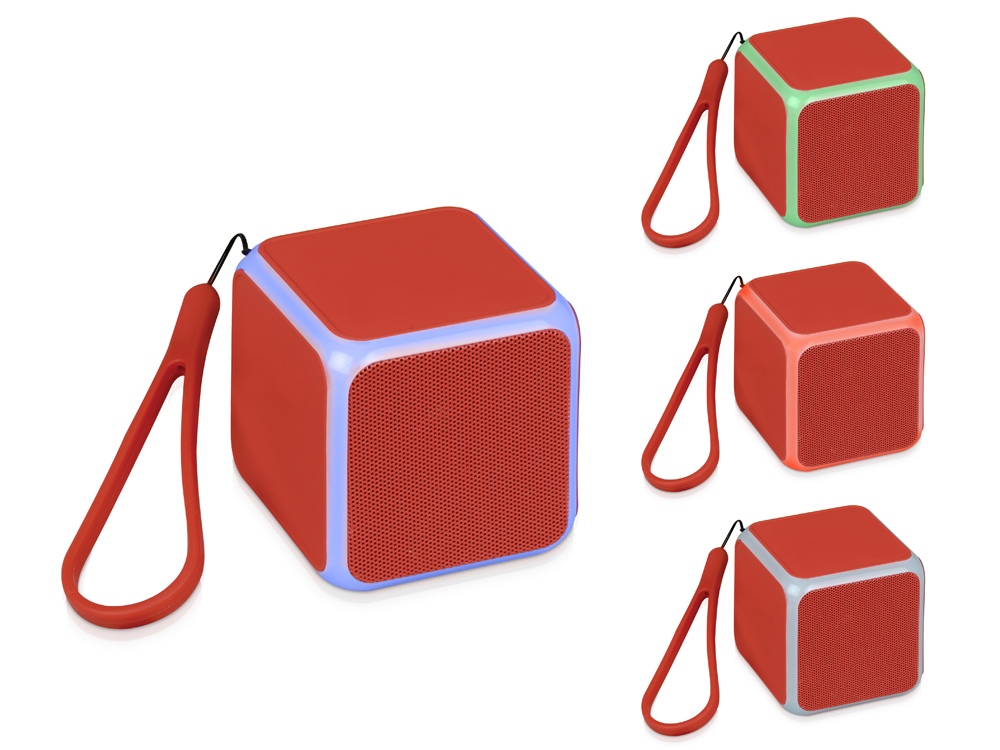 Портативная колонка Cube с подсветкой
