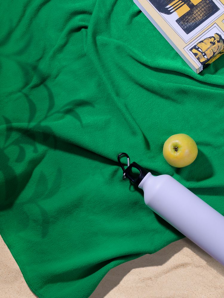 Флисовый плед Warm&Peace, зеленый