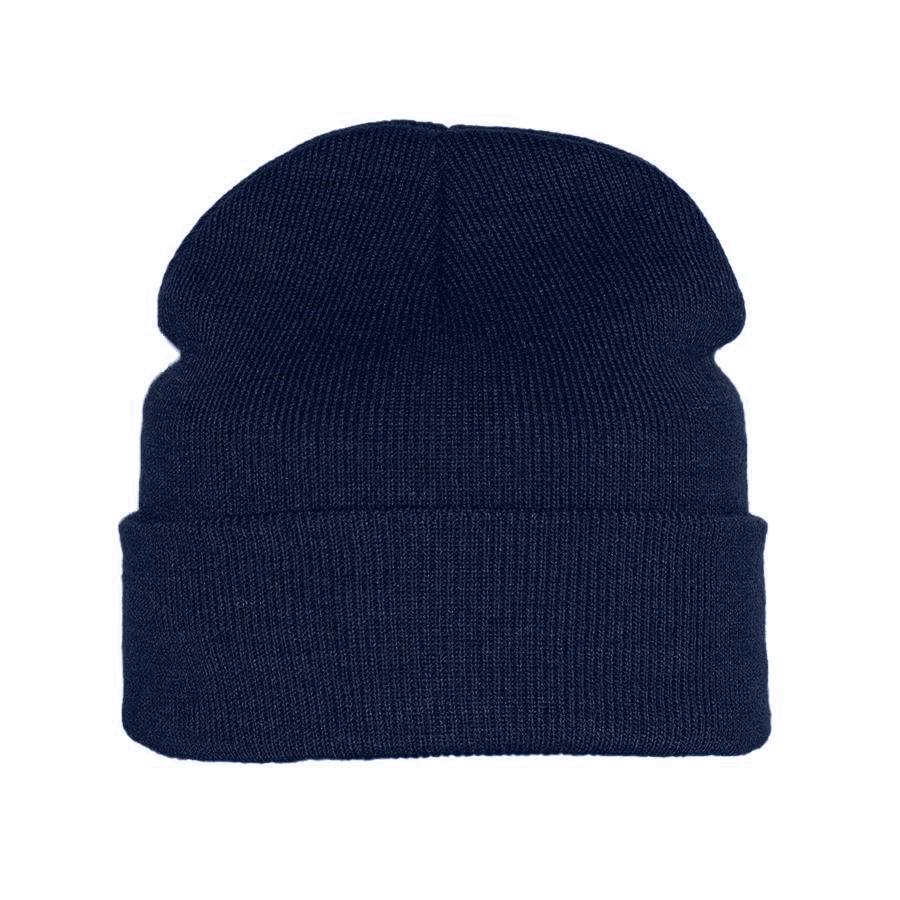 Шапка вязаная двойная "Essential", с отворотом, темно-серый меланж,100% акрил