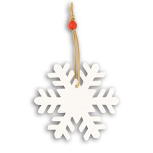 Украшение на елку "Снежинка"; 9х9х0,3см; фетр; шелкография