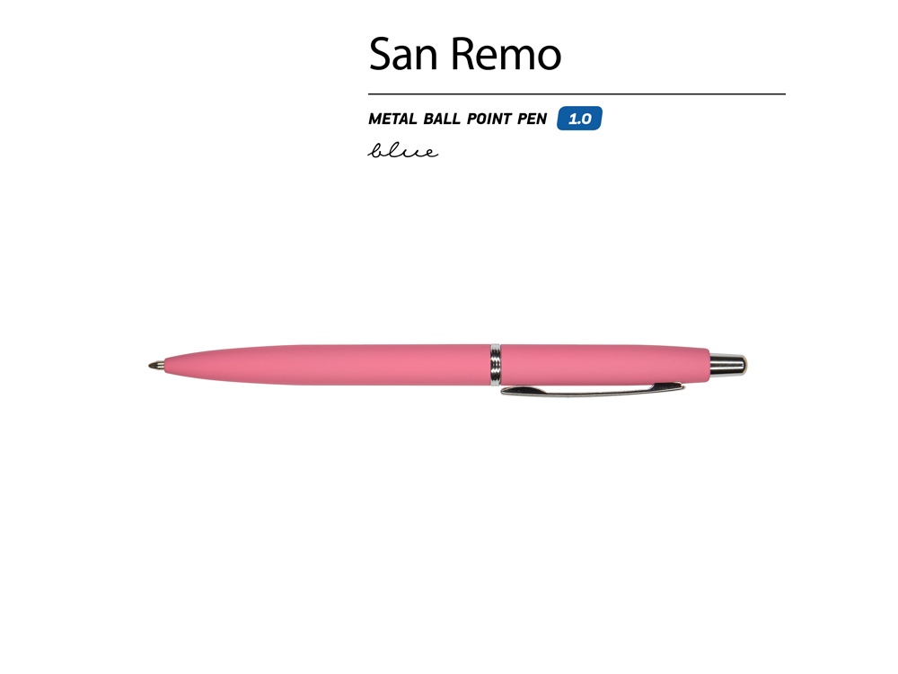 Ручка металлическая шариковая San Remo, софт-тач