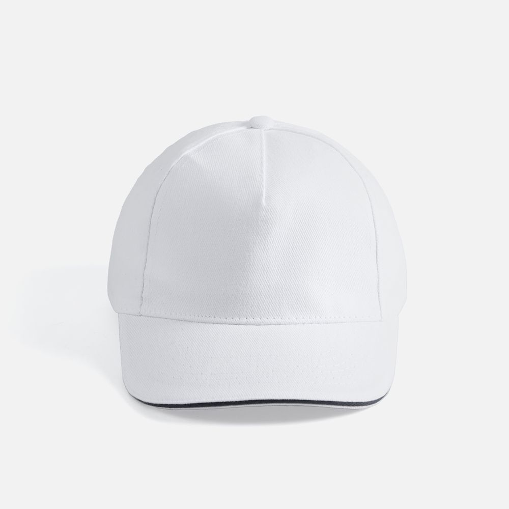 Бейсболка Long Beach, белая с темно-синим